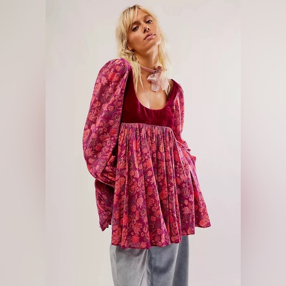 Free People Marsha Mini Dress "Plum Combo" Size Small NWT retails for $148 - Picture 2 of 10
